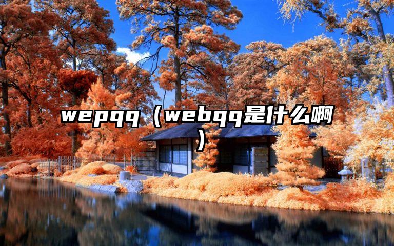 wepqq（webqq是什么啊）
