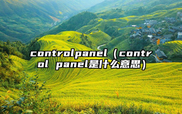 controlpanel（control panel是什么意思）