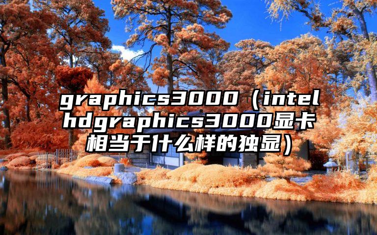 graphics3000（intelhdgraphics3000显卡相当于什么样的独显）