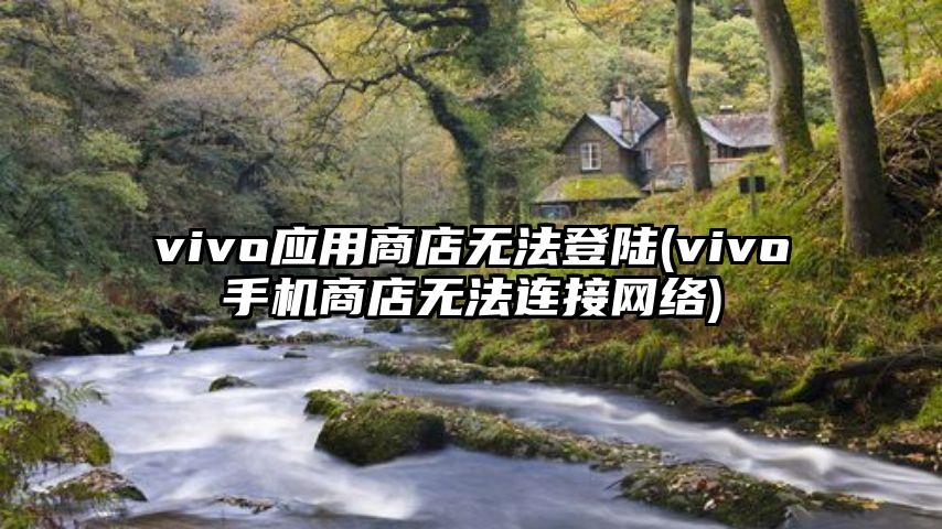 vivo应用商店无法登陆(vivo手机商店无法连接网络)