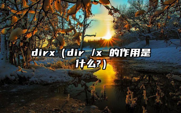 dirx（dir /x 的作用是什么?）