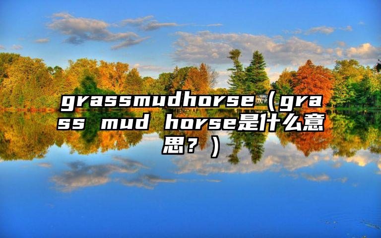 grassmudhorse（grass mud horse是什么意思？）