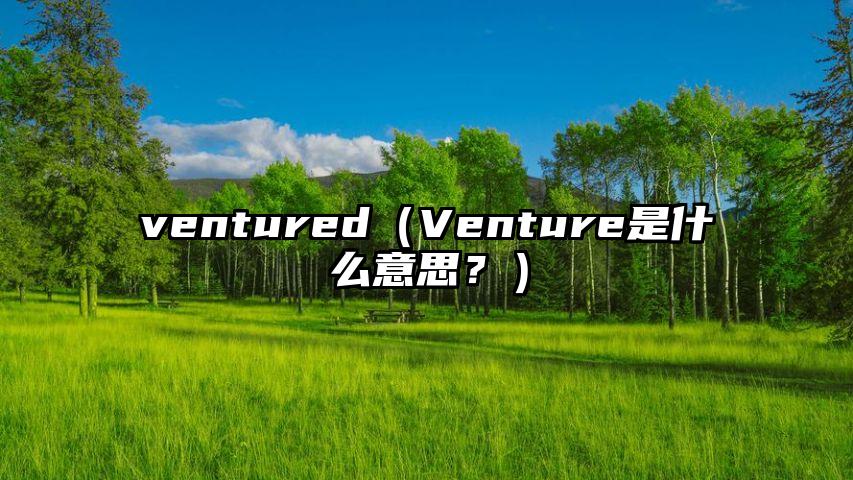 ventured（Venture是什么意思？）