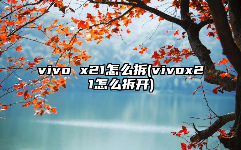 vivo x21怎么拆(vivox21怎么拆开)