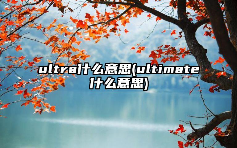 ultra什么意思(ultimate什么意思)