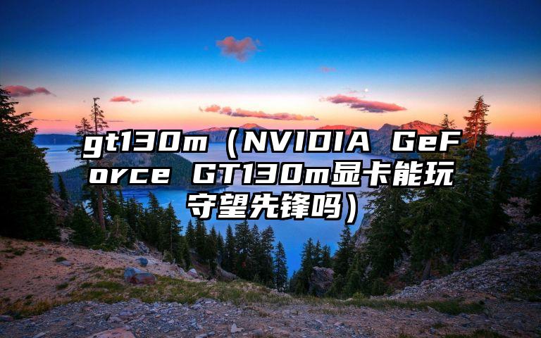 gt130m（NVIDIA GeForce GT130m显卡能玩守望先锋吗）