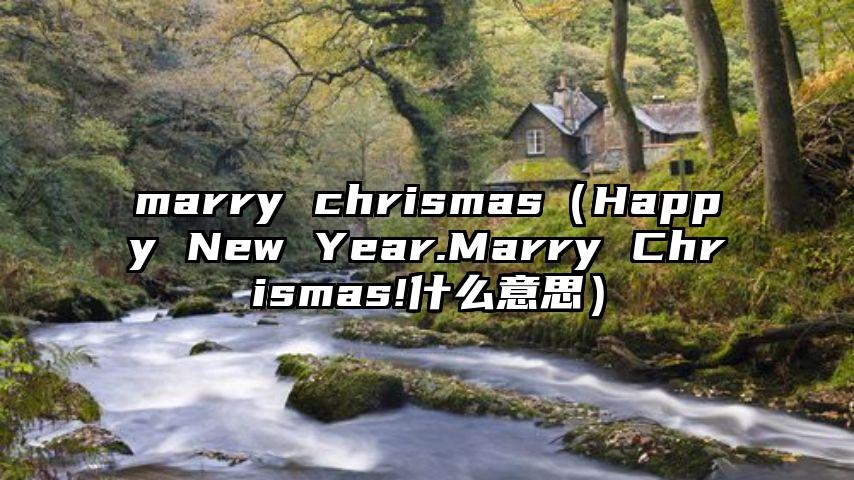 marry chrismas（Happy New Year.Marry Chrismas!什么意思）