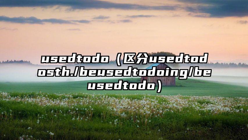 usedtodo（区分usedtodosth./beusedtodoing/beusedtodo）
