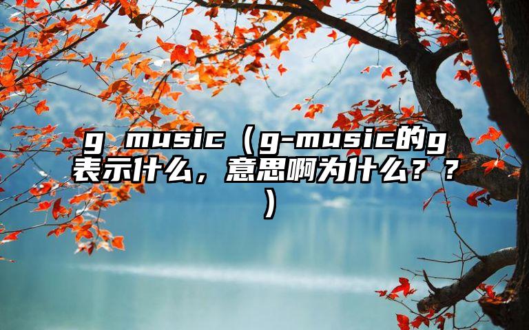 g music（g-music的g表示什么，意思啊为什么？？）